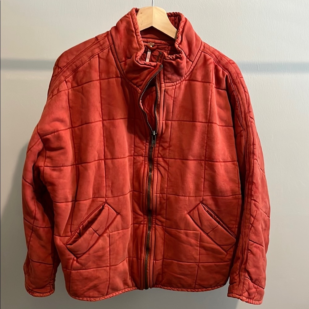 Free People Quilted Jacket - Red